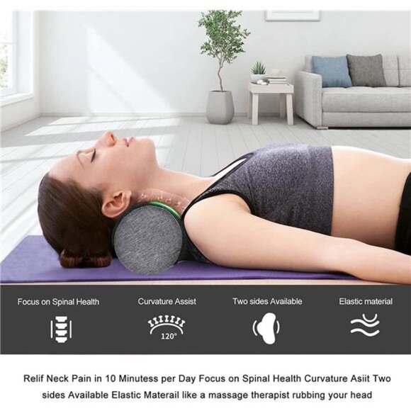 Neck and Shoulder Relaxer with Magnetic Therapy Pillowcase, Cervical Traction - Picture 3 of 7
